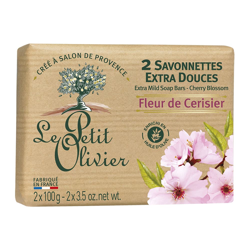 Jabón Sólido de Flor de Cerezo 2x100g (Lateral)